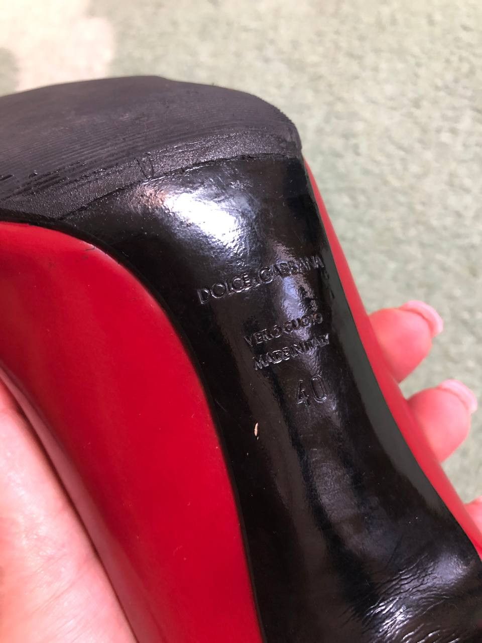 Dolce & Gabbana Dolce & Gabbana Red Patent Leather Stiletto Pumps Heels Size US 10 / IT 40 - 3 Thumbnail