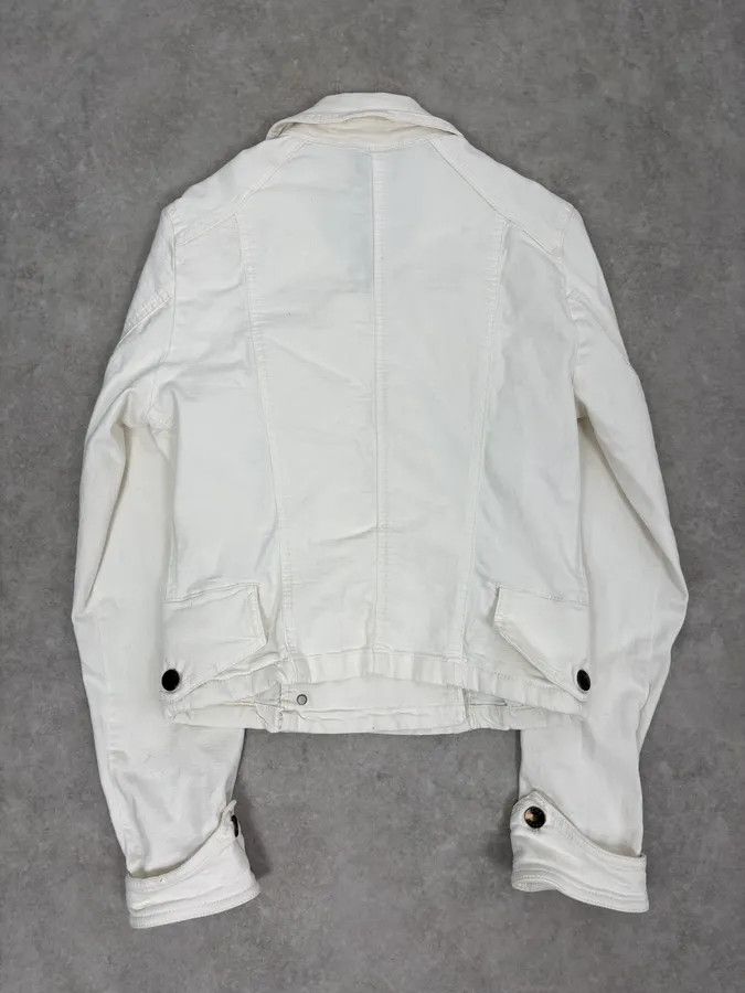 Vintage 2000s Plein Sud White Double-Breasted Officer Jacket Size S / US 4 / IT 40 - 6 Thumbnail