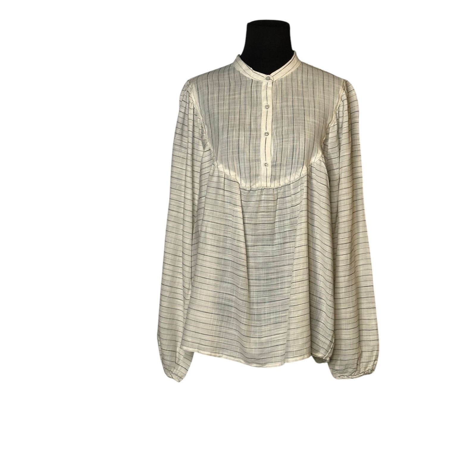 H&M H&M white black stripes long sleeves tunic blouse size 8 Size M / US 6-8 / IT 42-44 - 7 Thumbnail