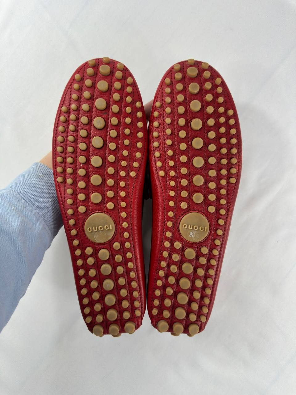 Gucci Gucci Red Leather Web Detail Horsebit Loafers Size US 10 / EU 43 - 15 Thumbnail
