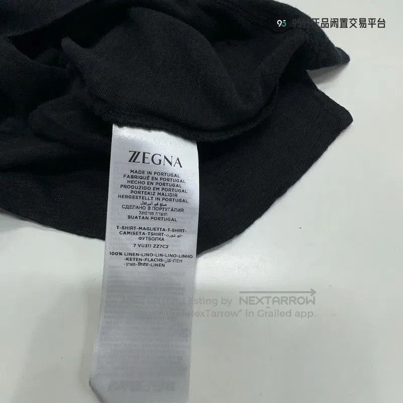 Ermenegildo Zegna Zegna Men's Solid Linen Crew Neck Short Sleeve T. Size US S / EU 44-46 / 1 - 1 Thumbnail