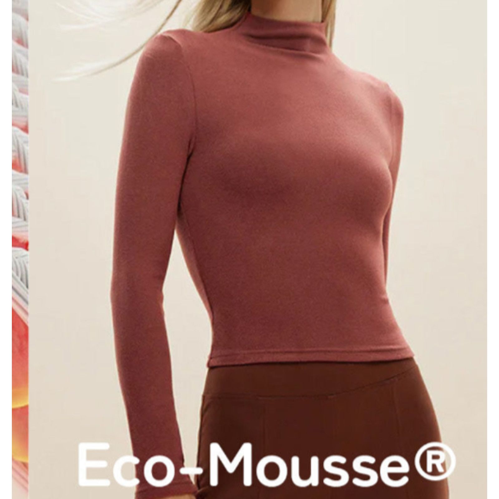 Other OGL Eco Mousse ProWarm Long Sleeve Mock Neck Top Rust XS Size XS / US 0-2 / IT 36-38 - 8 Thumbnail