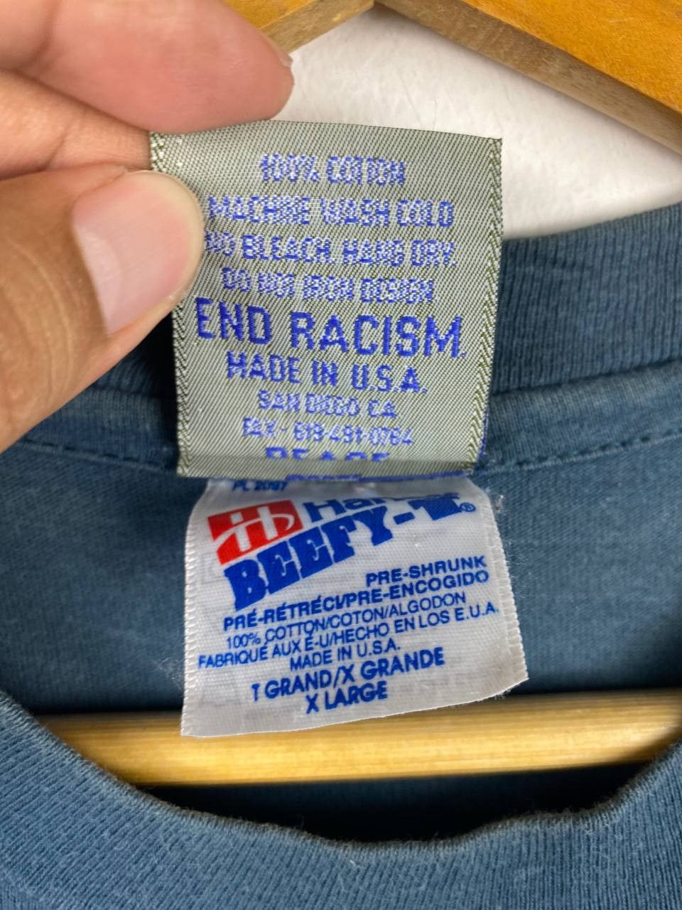 Rap Tees vintage tribal gear end racism rap tees nice design Size US XL / EU 56 / 4 - 4 Thumbnail