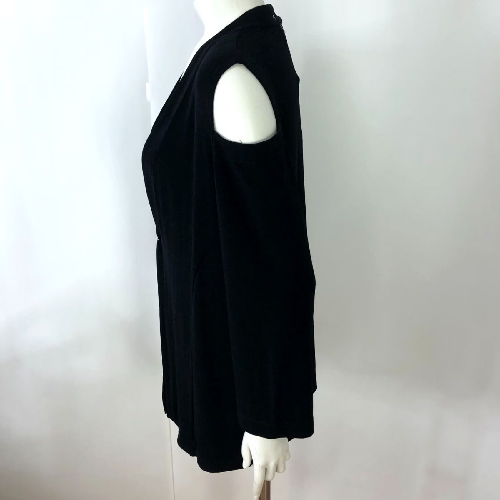 Vintage Chico's Jacket Blazer Style Acetate Cut Out Black XL Womens Vintage No Size XL / US 12-14 / IT 48-50 - 4 Thumbnail
