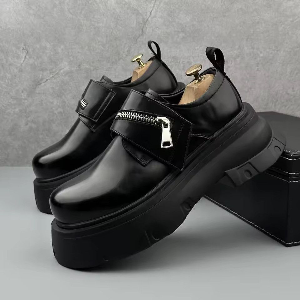 Genuine Real Leather Casual Platform British Boots Loafers