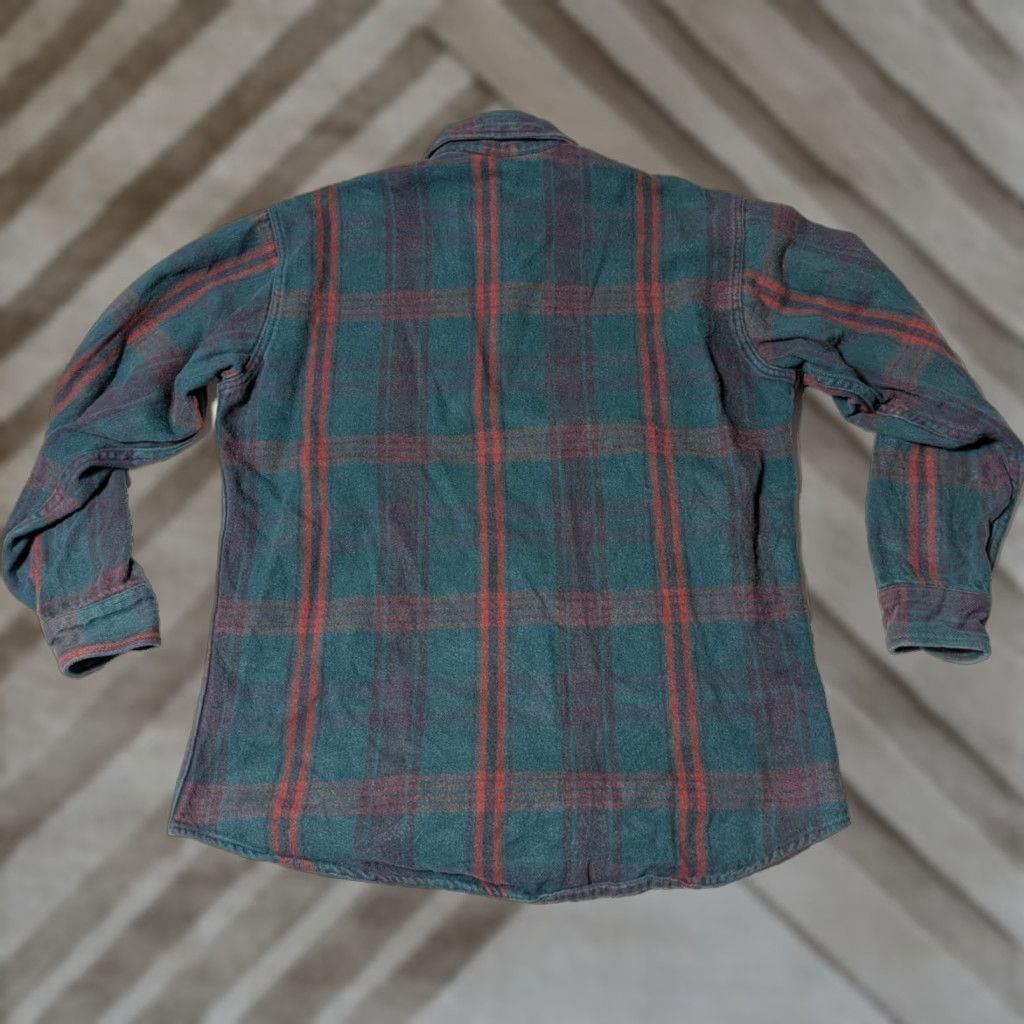 Vintage VINTAGE ST JOHN'S BAY Men LARGE-TALL Green Plaid HEAVYWEIGHT FLANNEL Shirt St John'S Bay Mens L Tall Green Plaid Heavyweight Flannel Shirt Size US L / EU 52-54 / 3 - 1 Thumbnail