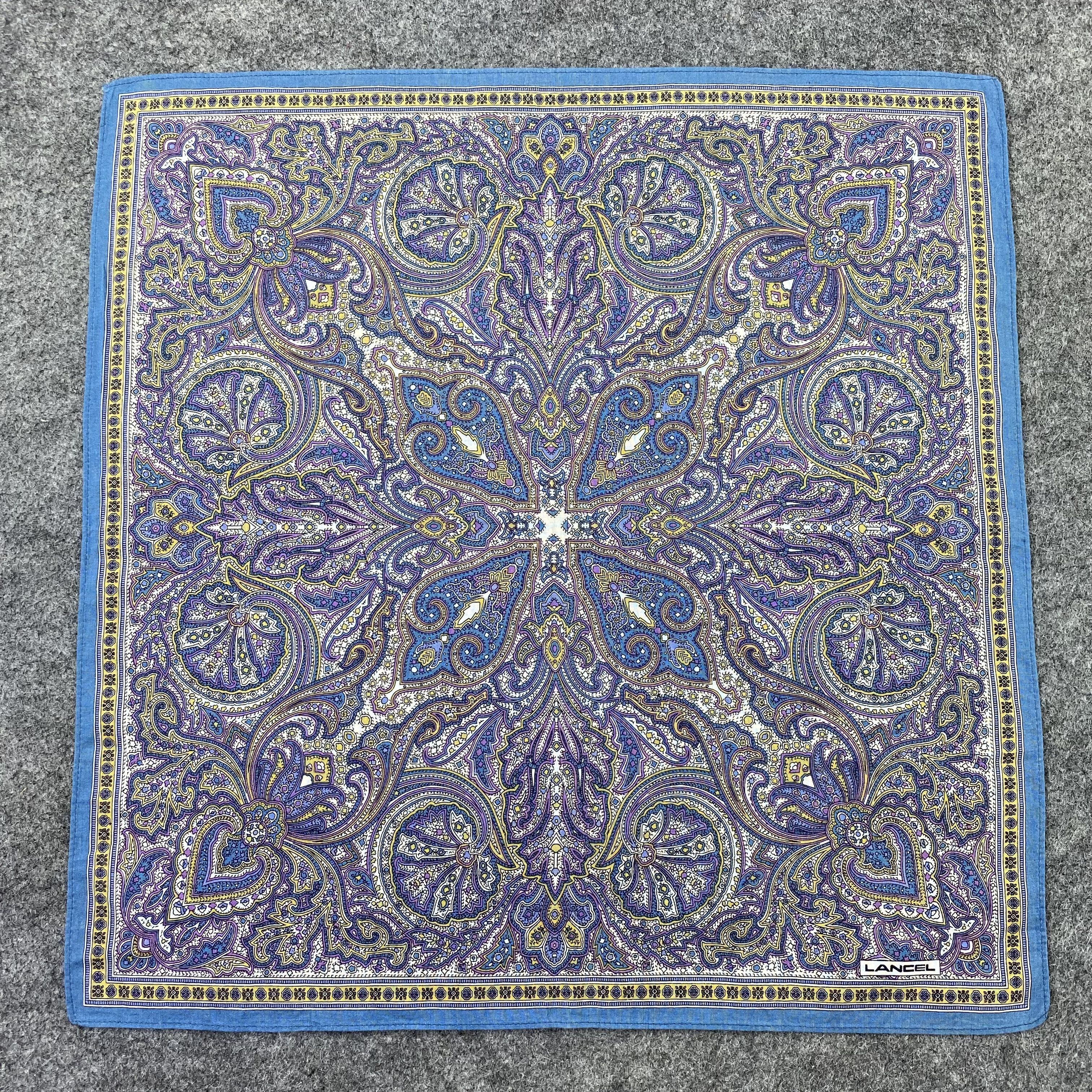 Lancel × Vintage Lancel Paislee Handkerchief / Bandana / Neckerchief -B543 Size ONE SIZE - 3 Thumbnail