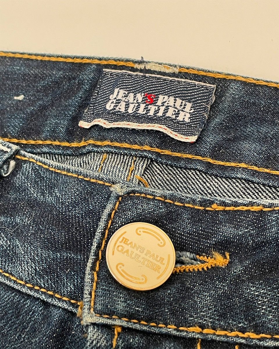 Jean Paul Gaultier JEAN PAUL GAULTIER Flower Pattern Denim Pants Size US 32 / EU 48 - 3 Thumbnail