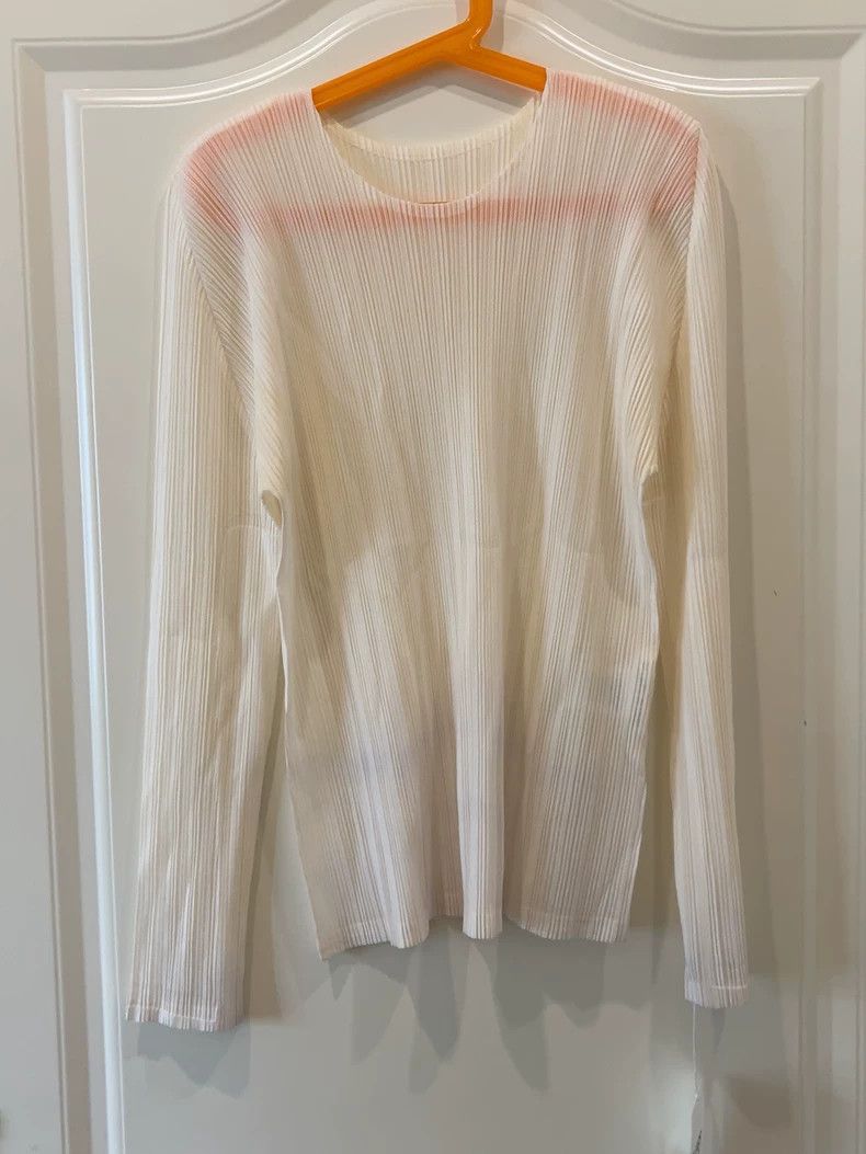 Issey Miyake issey miyake size:3 Long-sleeved top with ribs as the base Size S / US 4 / IT 40 - 2 Thumbnail