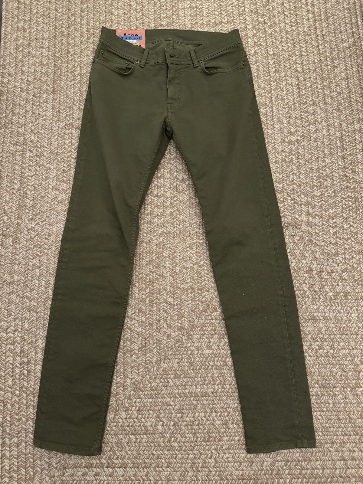 image of Acne Studios Acne Studio Bla Konst North Green Kane Pants, Men's (Size 31)