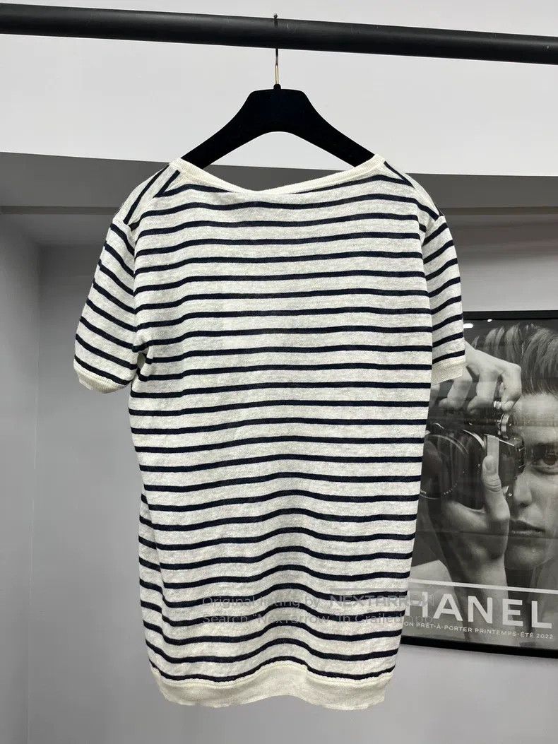 Dior Dior Striped short-sleeved T-shirt Size XXS / US 00 / IT 34 - 3 Thumbnail