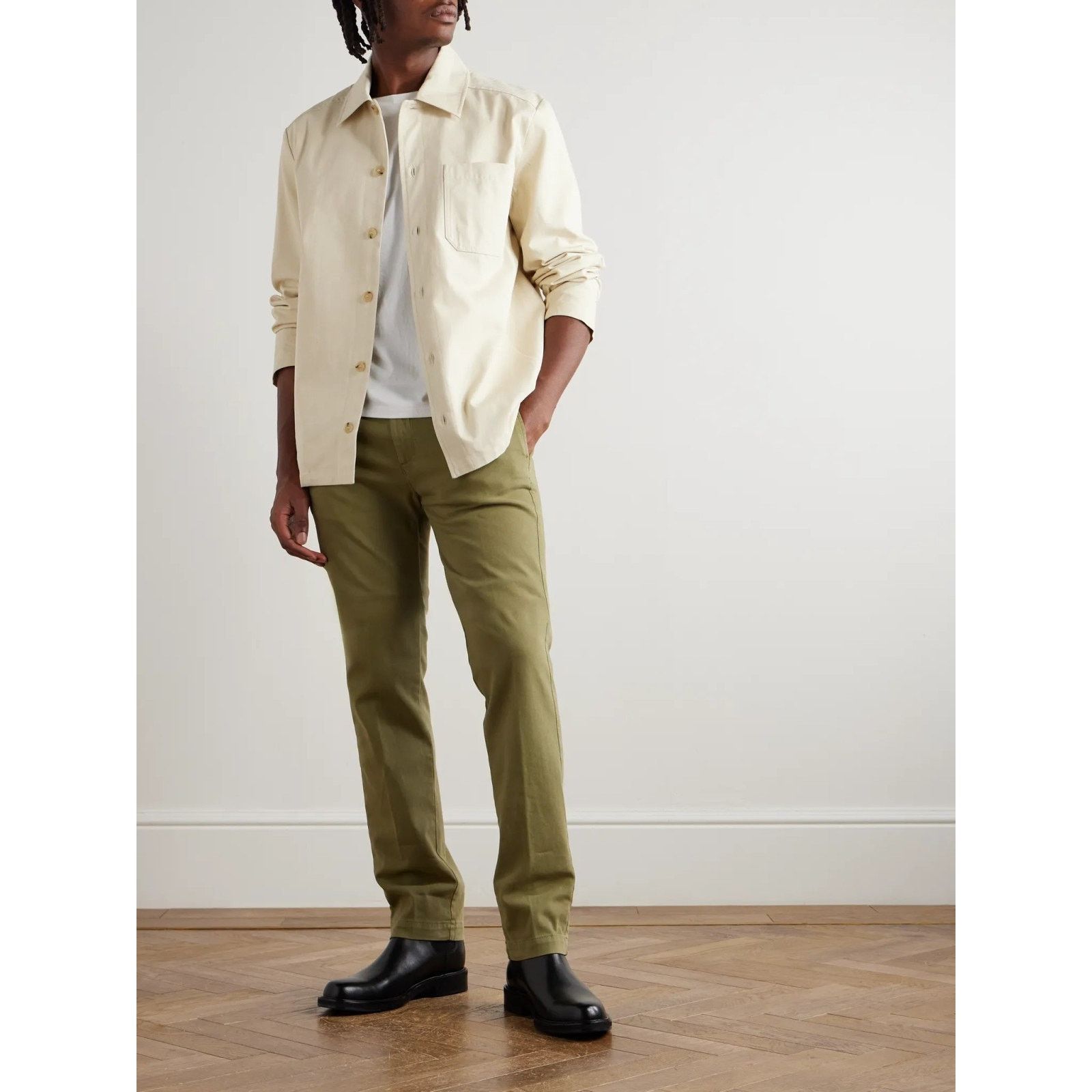 Massimo Alba Massimo Alba Watercolor Men 40x34 Olive Cotton Stretch Italy Size US 40 / EU 56 - 1 Thumbnail
