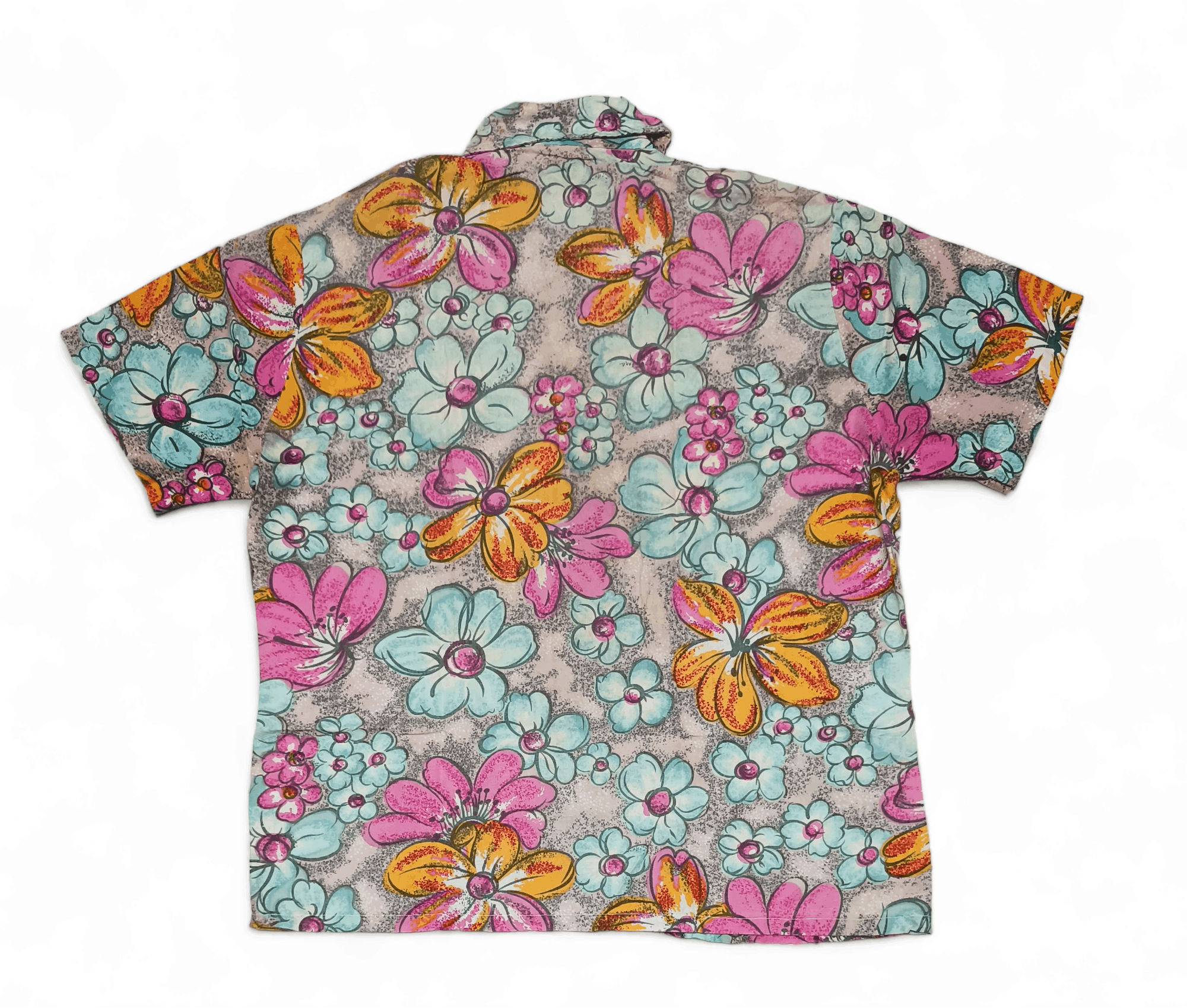 Vintage Beautiful Vintage 50s K Mart Floral Hawaiian Aloha Shirt Size US M / EU 48-50 / 2 - 2 Thumbnail