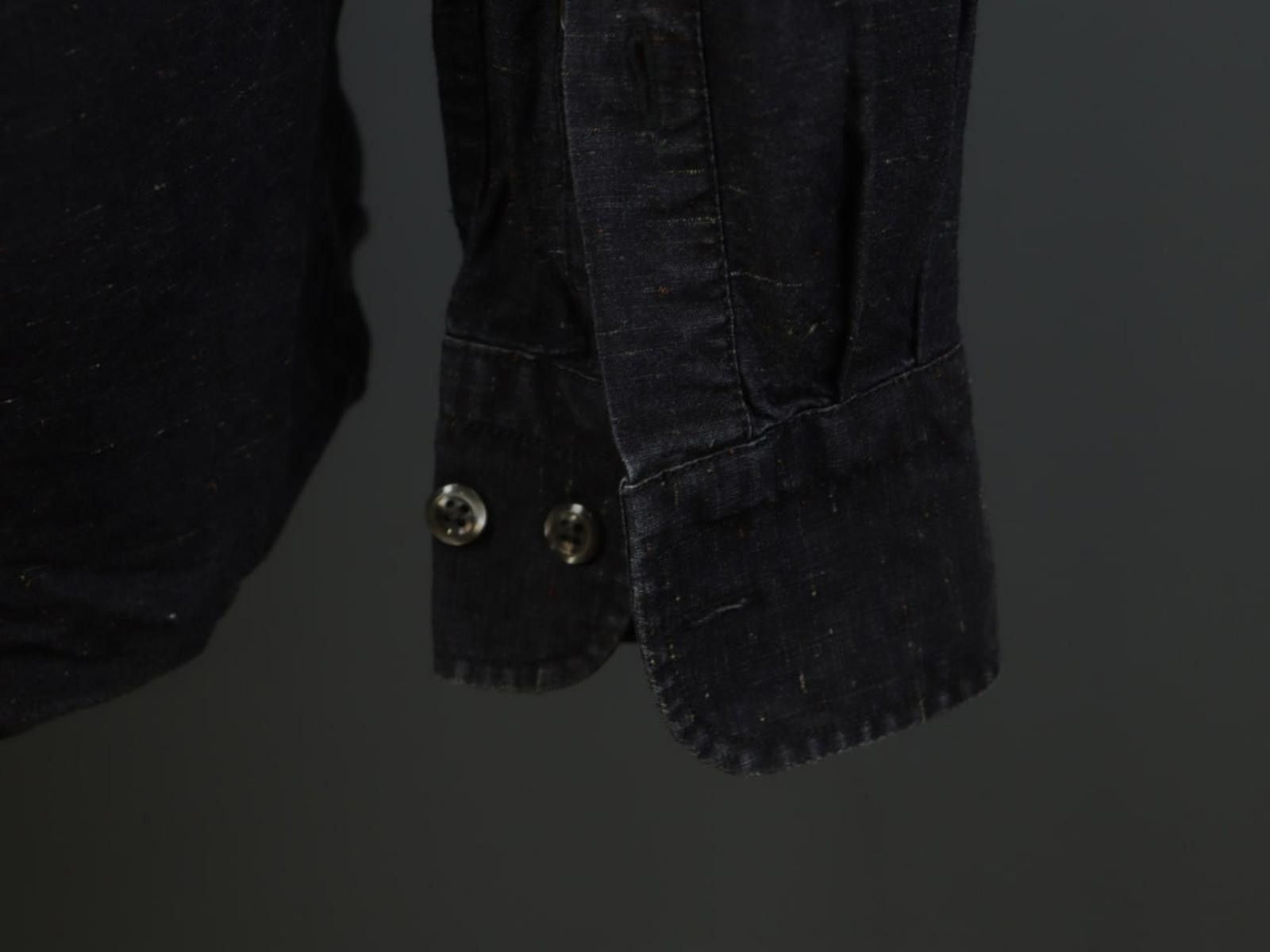 J.Lindeberg J.Lindeberg Black Cotton Collared Slim Fit Shirt Size S Size US S / EU 44-46 / 1 - 7 Thumbnail