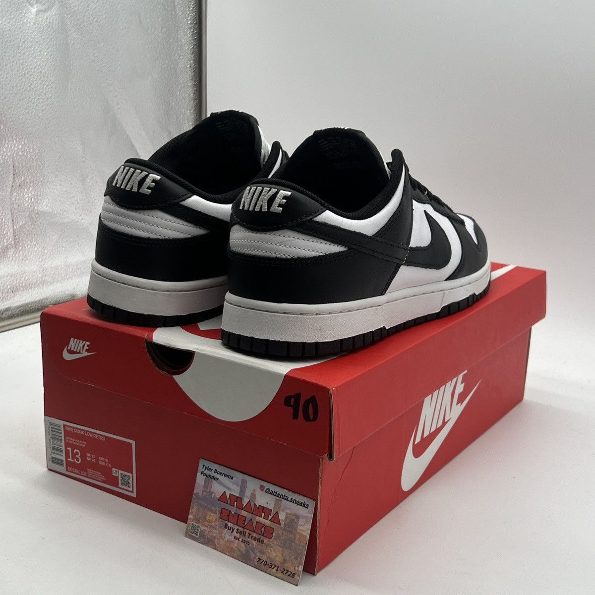 Nike Nike dunk low black white Size US 13 / EU 46 - 5 Thumbnail