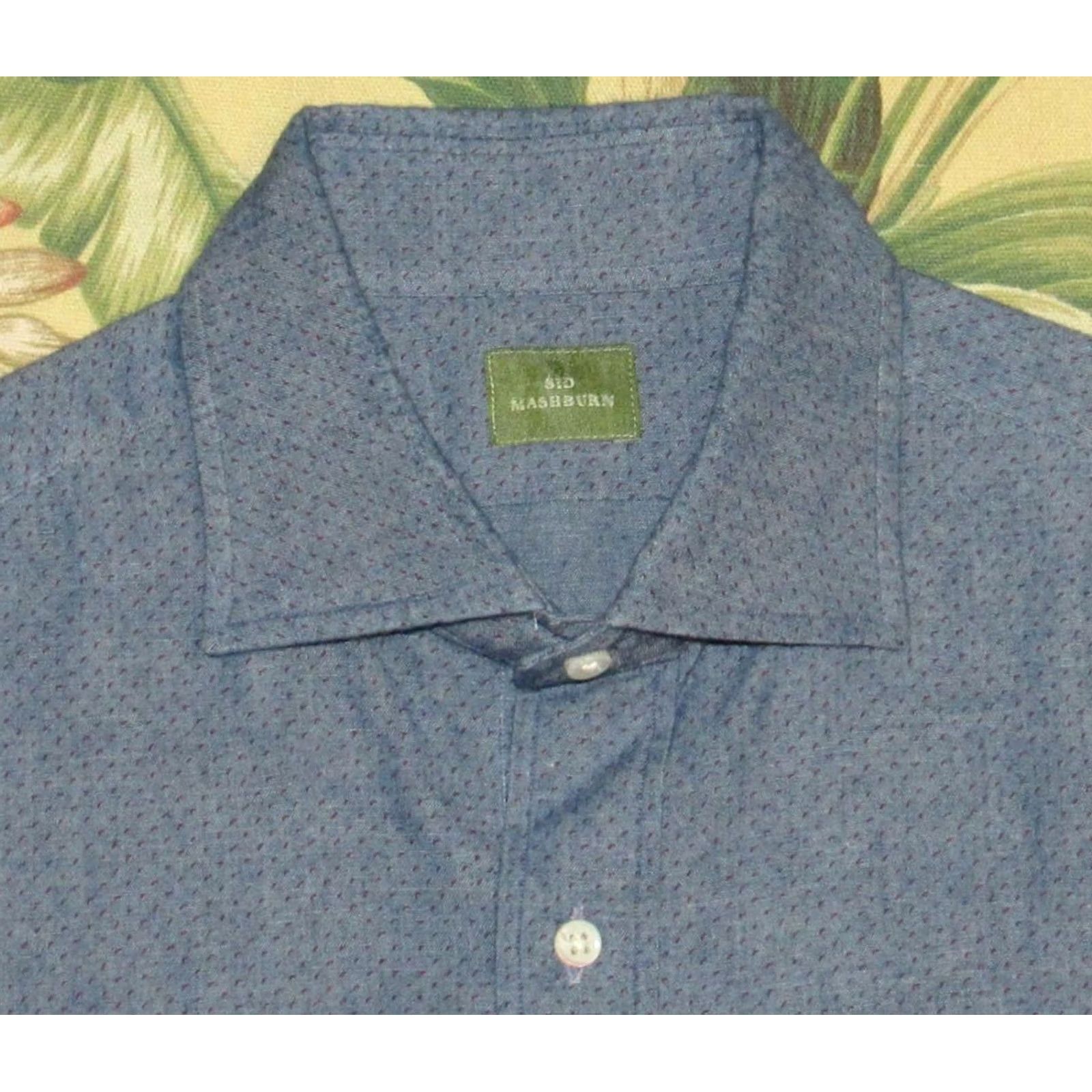 Sid Mashburn SID MASHBURN Chambray Printed Long Sleeve Button Down Shirt Small Mens XS? Size US S / EU 44-46 / 1 - 2 Thumbnail