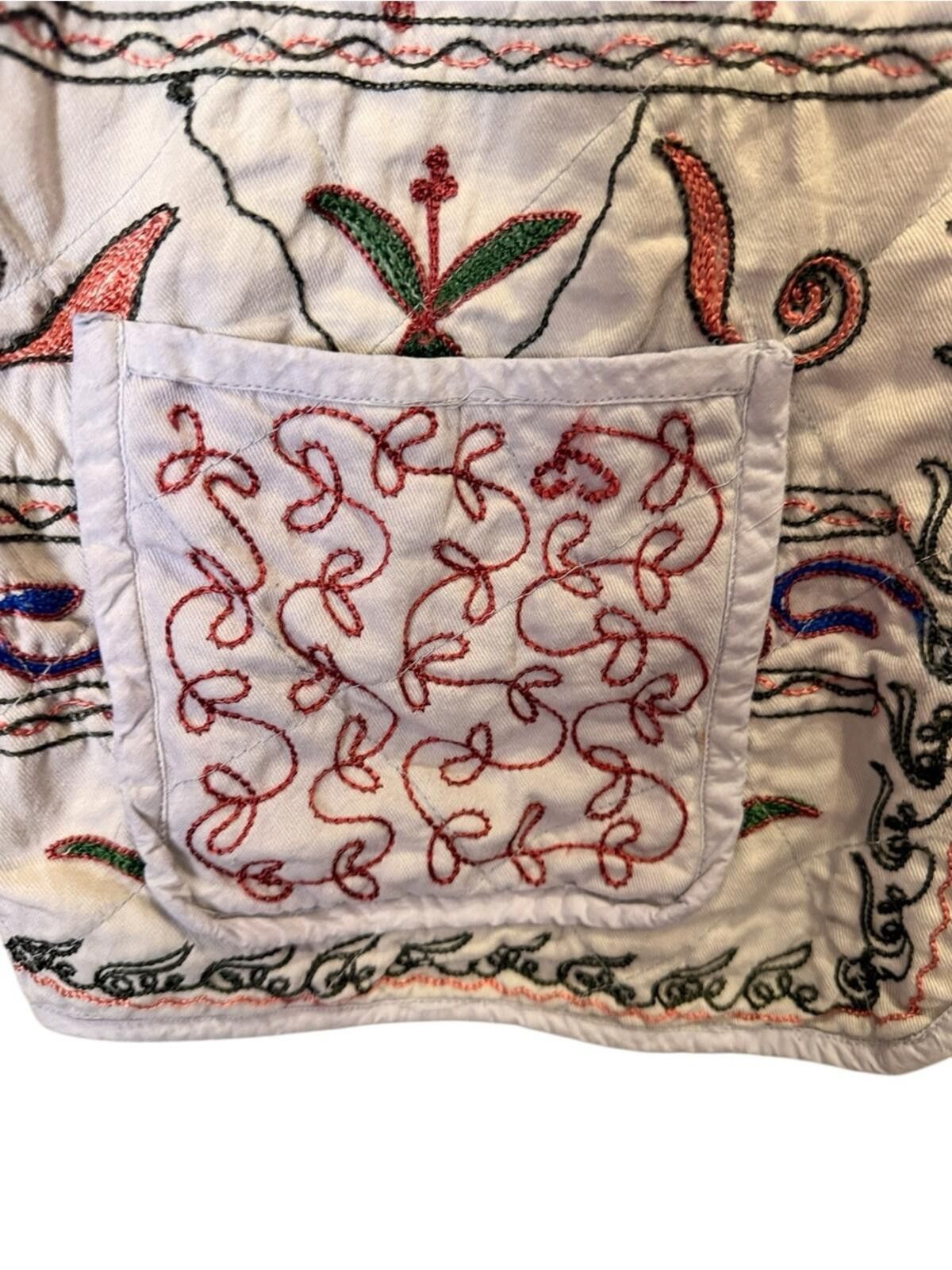 POST ARCHIVE FACTION (PAF) Women’s Boho Embroidered Reversible Quilted Cotton Jacket M Size M / US 6-8 / IT 42-44 - 3 Thumbnail