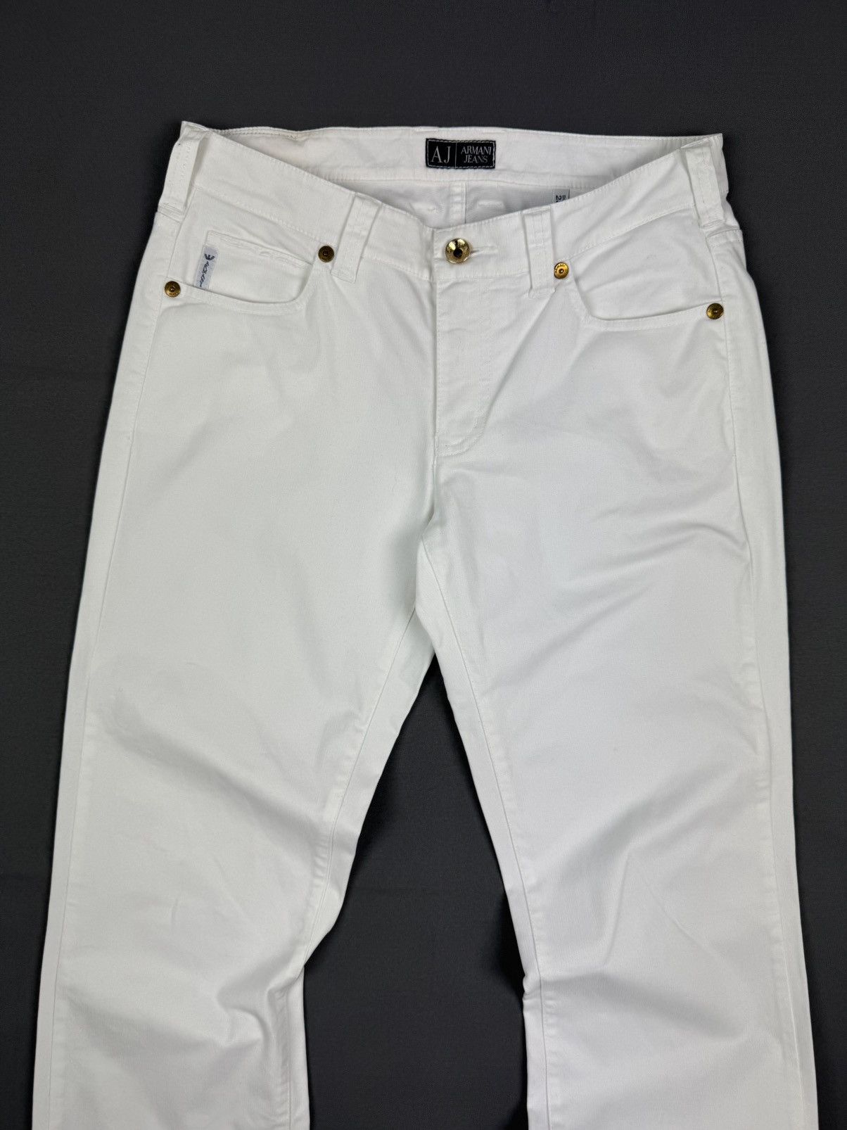 Armani Y2K Vintage Armani Jeans Basic White Women’s Pants Size 30" / US 8 / IT 44 - 4 Thumbnail