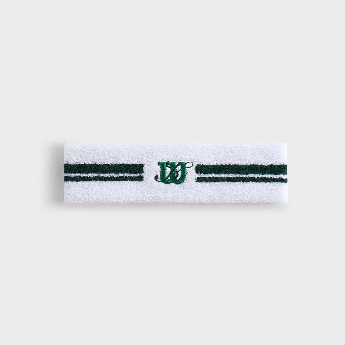 Kith × Wilson Kith for Wilson Terry Stripe Headband Sweatband White Green Size ONE SIZE - 1 Thumbnail