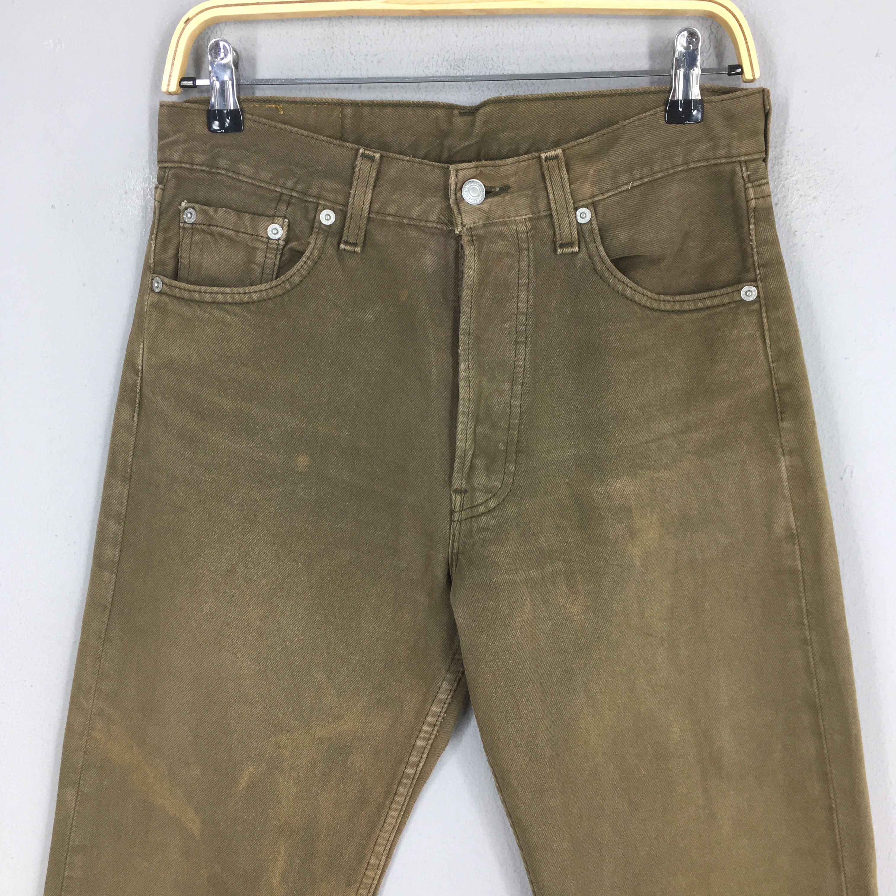 Levi's Size 29x30.5 Vintage 90s Levi's 501 Straight Cut Jeans S1512 Size US 29 - 2 Thumbnail