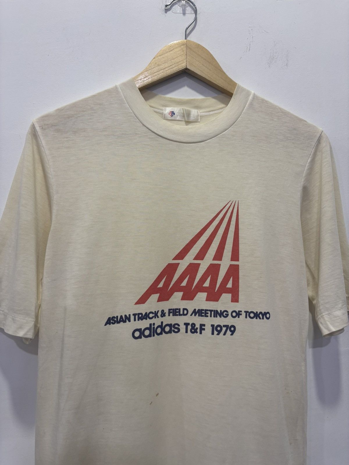 Adidas Vintage 70’s Adidas T&F Tshirt Size US M / EU 48-50 / 2 - 2 Thumbnail
