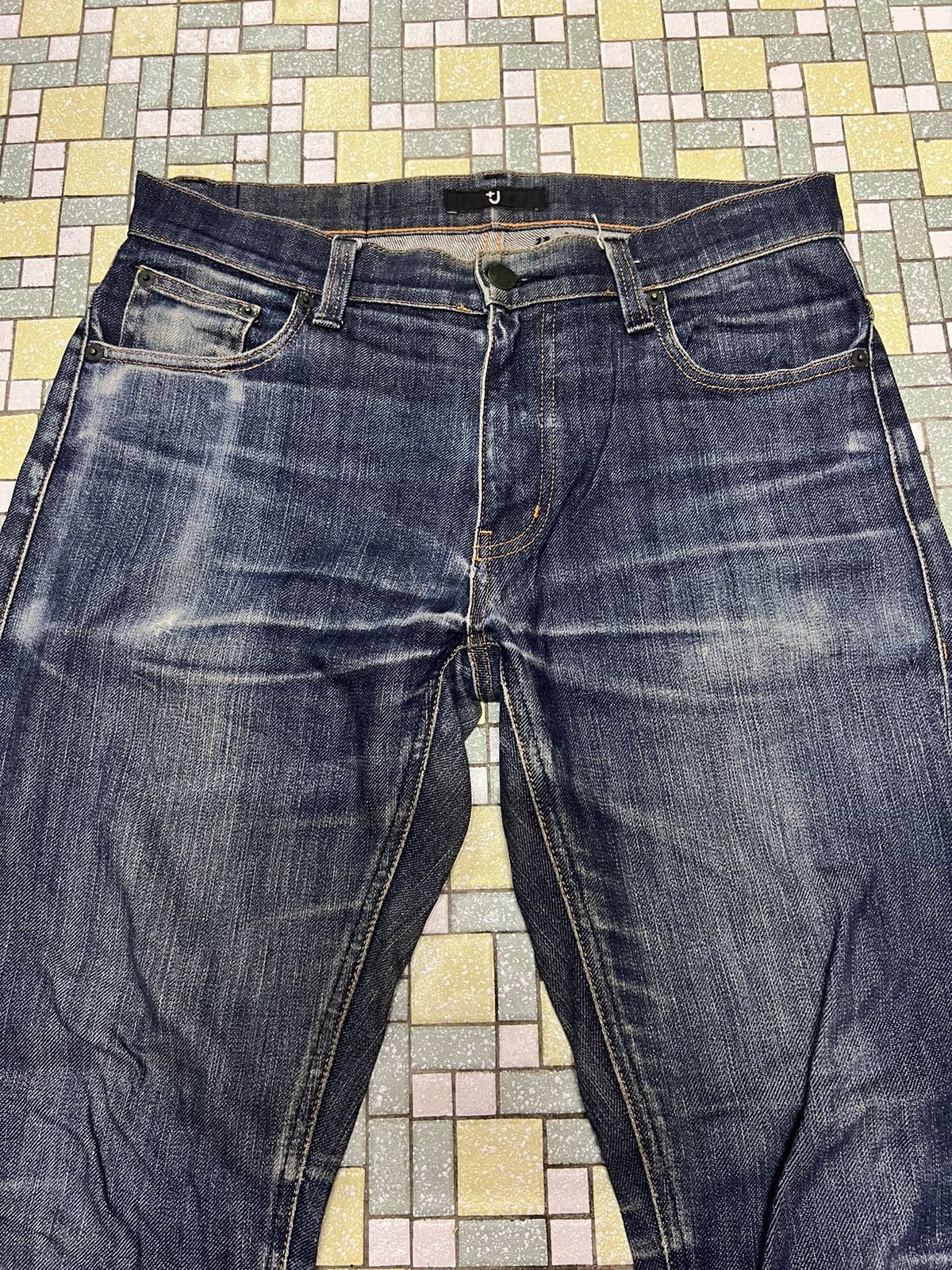 Jil Sander UNIQLO JIL SANDER Selvedge Distressed Denim Jeans Size US 32 / EU 48 - 2 Thumbnail