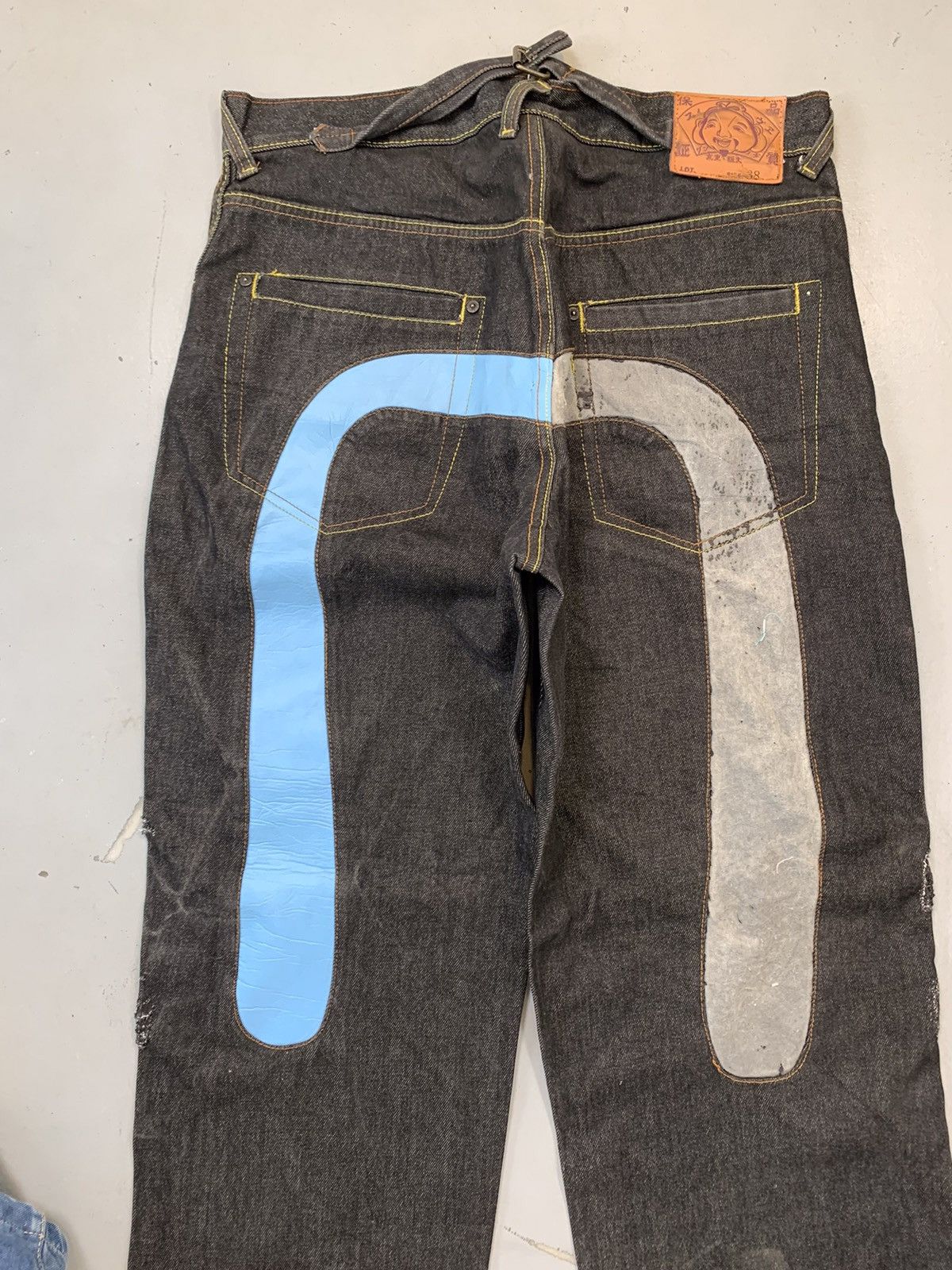 Vintage Vintage Evisu inspired diecock seagull printed denim Size US 36 / EU 52 - 3 Thumbnail