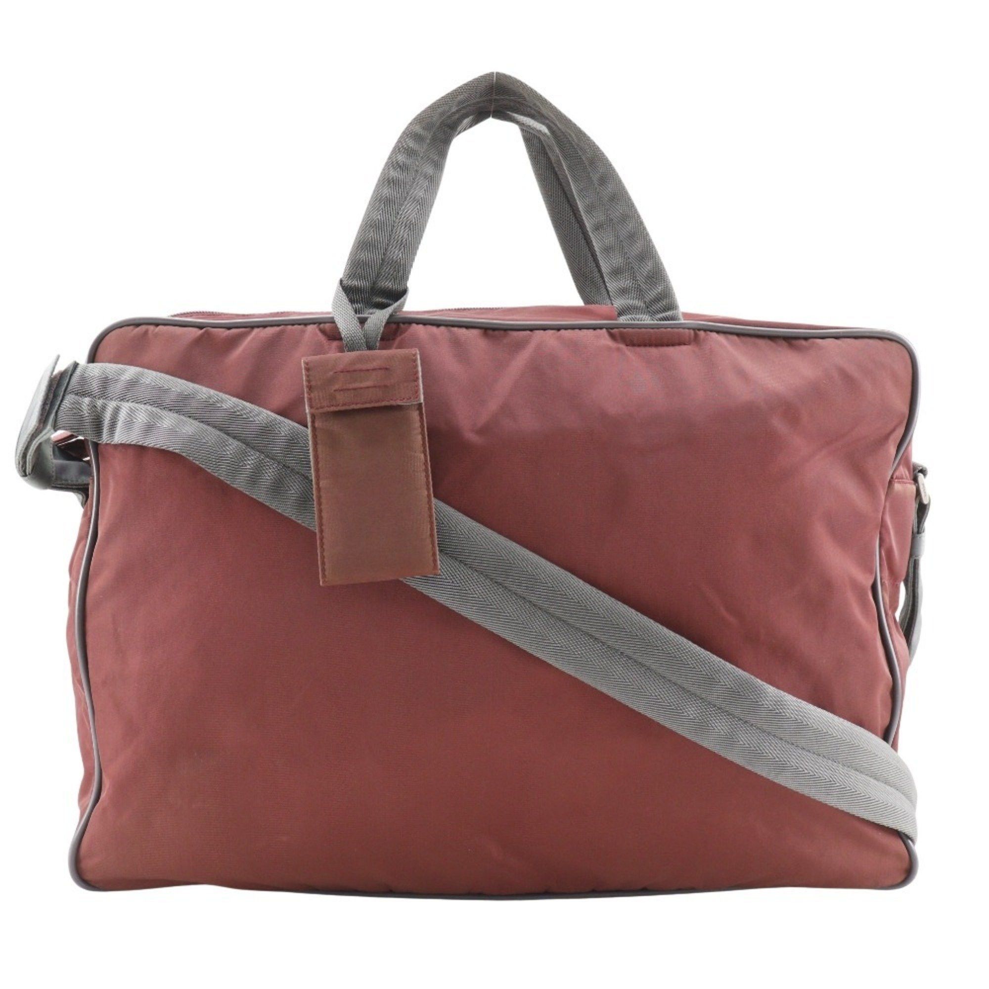 Prada Pradasports PRADA SPORTS Boston bag, shoulder nylon, reddish brown, 2-way, double, unisex Size ONE SIZE - 1 Thumbnail