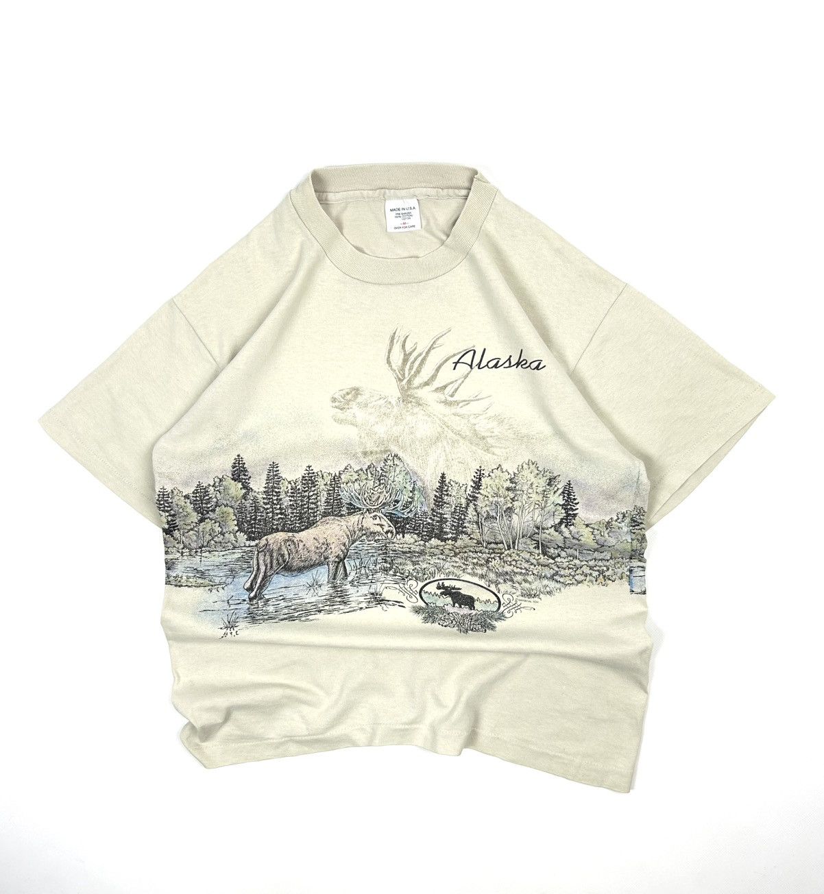 Vintage Vintage 80’s Alaska Tee Full landscape Print Made in USA Size US M / EU 48-50 / 2 - 1 Thumbnail