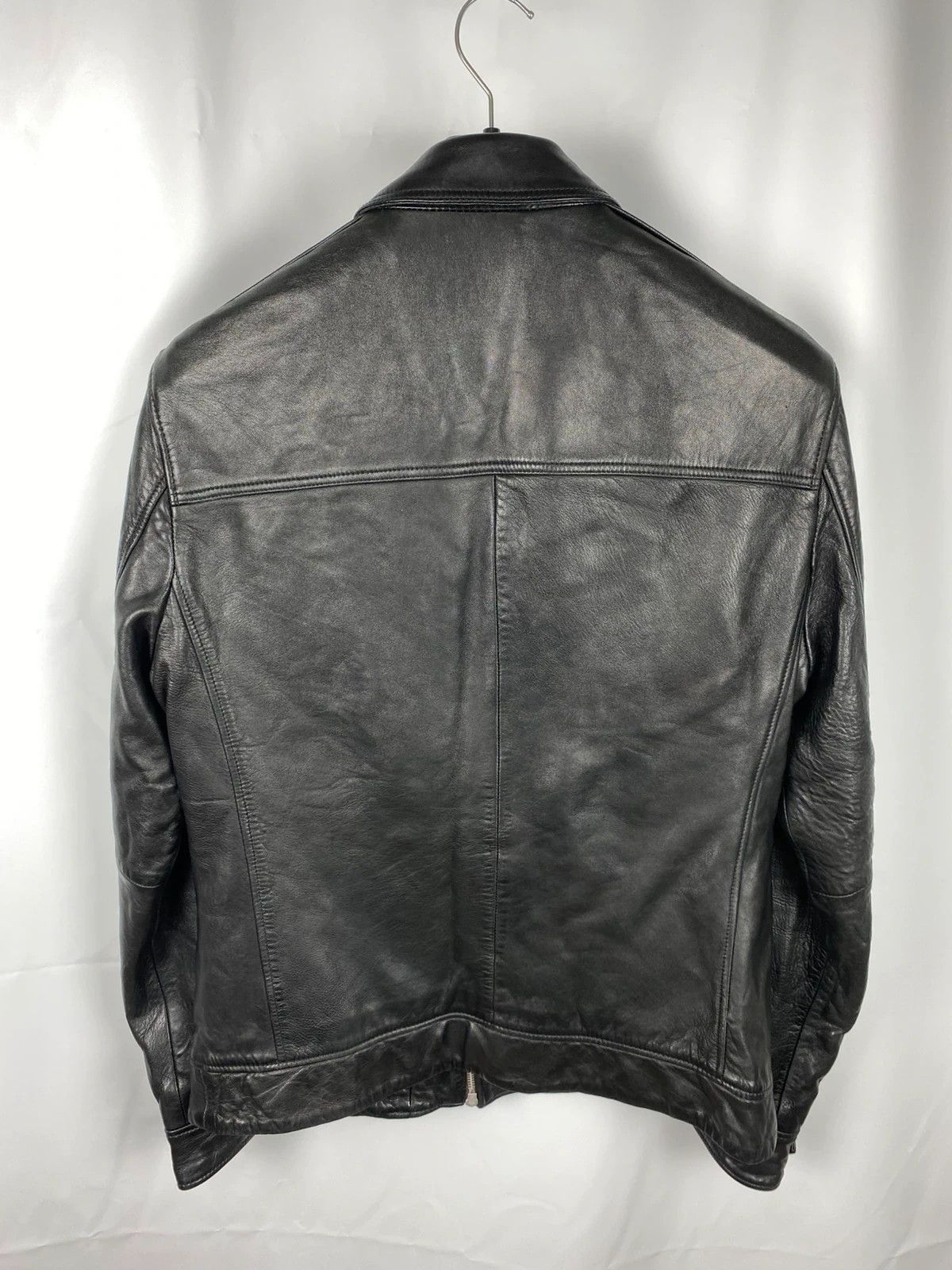 Allsaints Forum Jacket Genuine Leather Collared size M