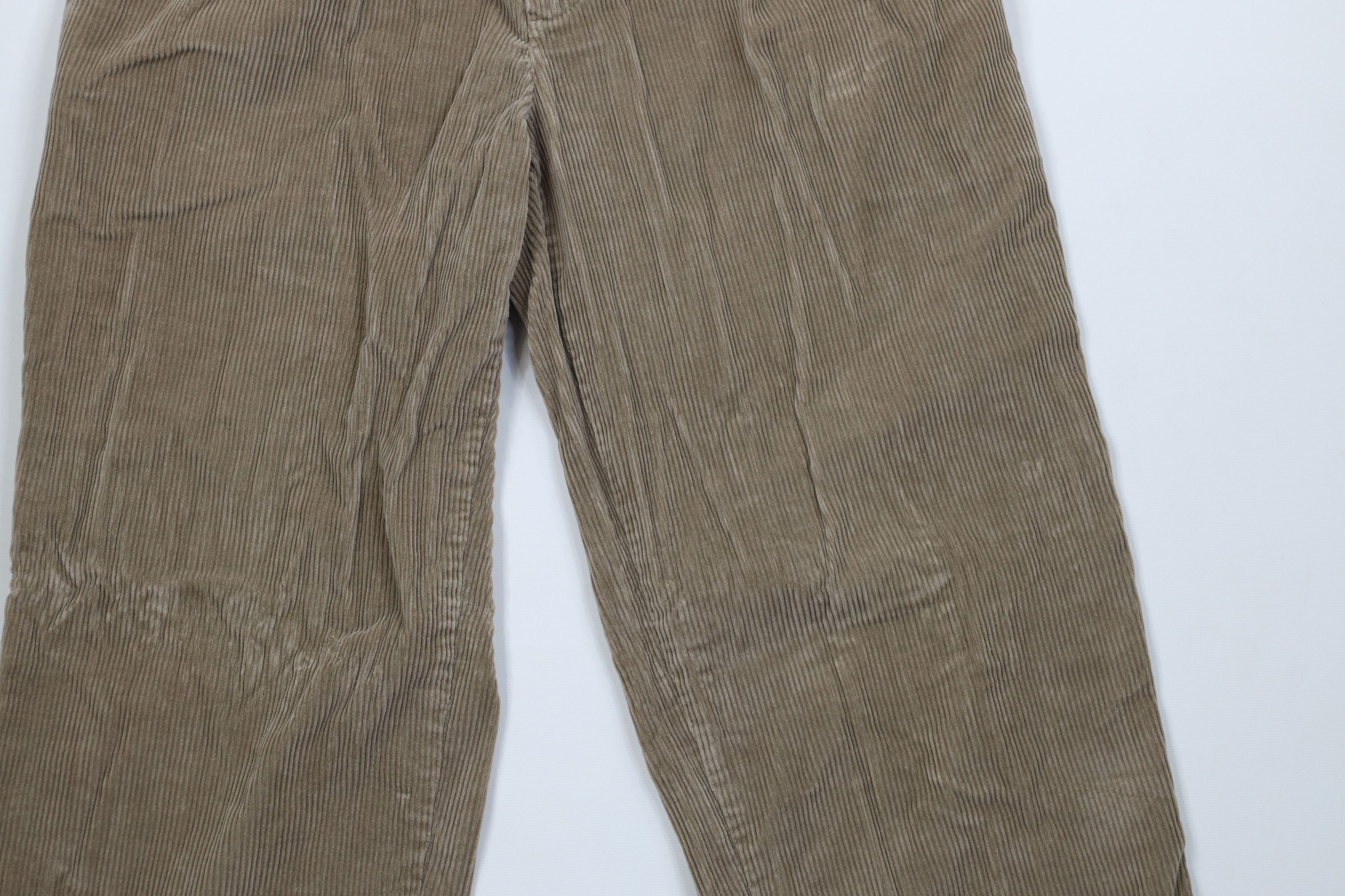 Vintage Vintage 90s Y2K Streetwear Pleated Corduroy Chino Pants Size US 34 / EU 50 - 3 Thumbnail