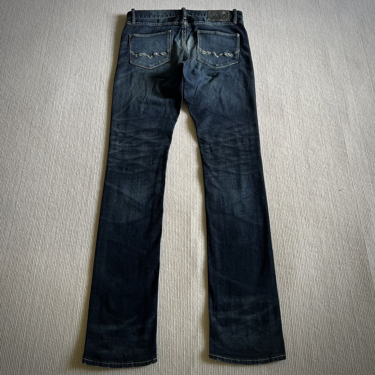 GOSTAR DE FUGA FUGA Japan Faded Indigo Slim Stretch Denim 2000s Size US 32 / EU 48 - 7 Thumbnail