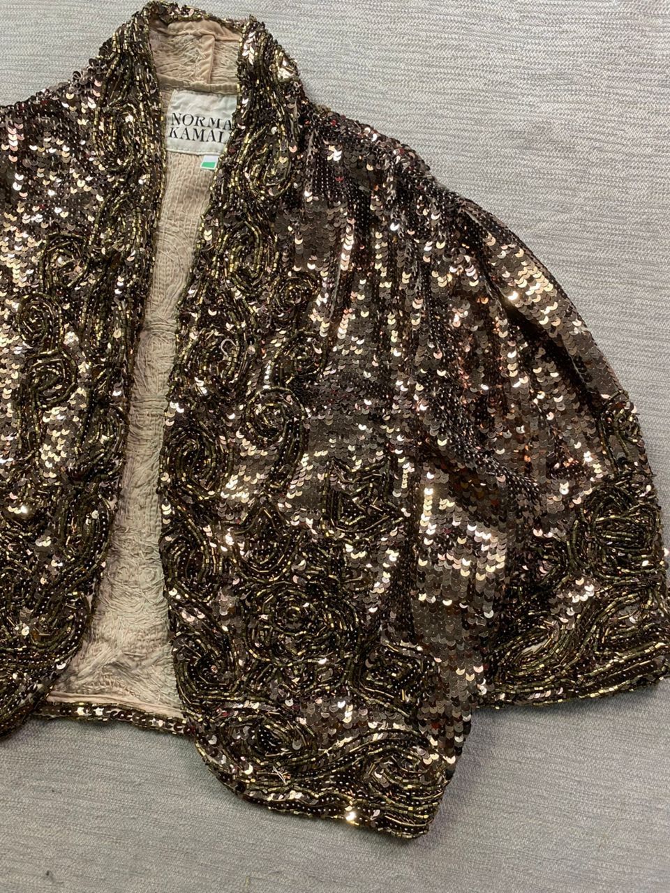 Designer × Norma Kamali Norma Kamali Sequin Party Cropped Jacket Size S / US 4 / IT 40 - 2 Thumbnail