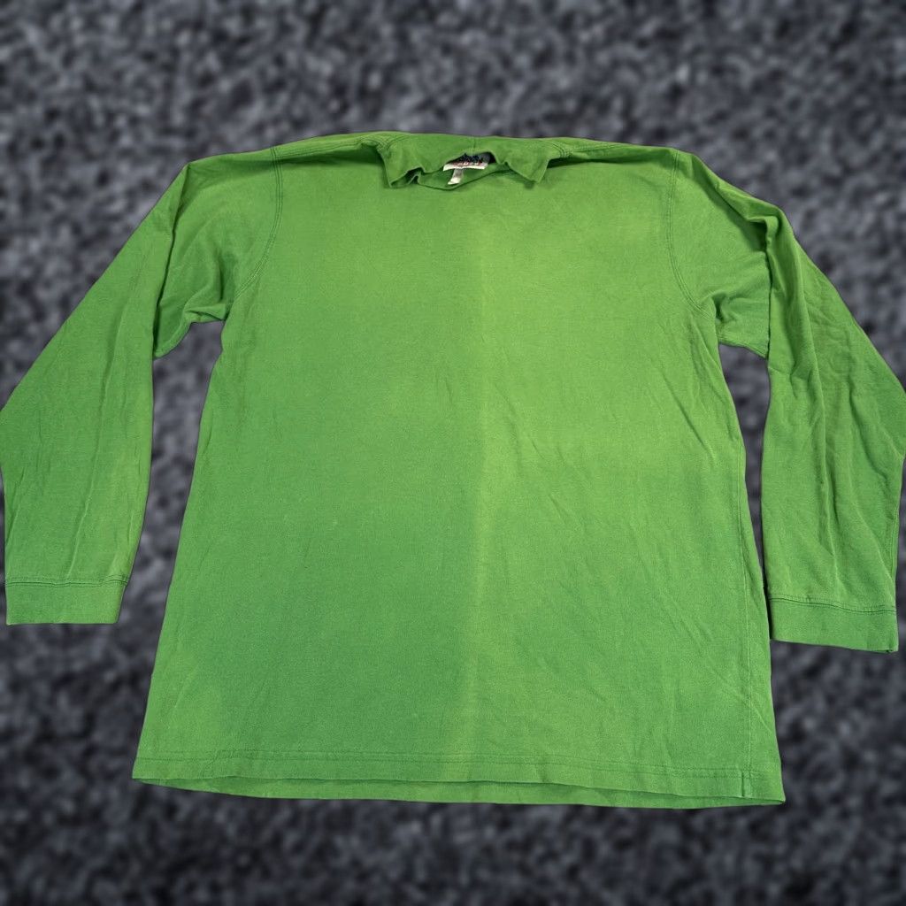 Adidas VINTAGE adidas Shirt Mens XL Green Mock Neck Long Sleeve Sportswear Made USA 90s Size US XL / EU 56 / 4 - 1 Thumbnail