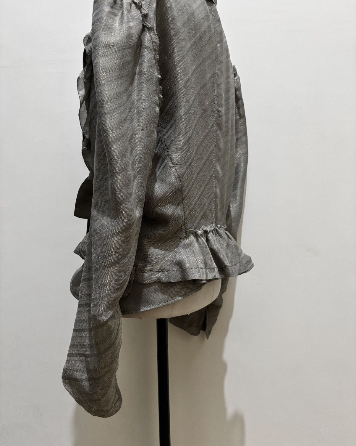 Comme des Garcons Y&Kei Aw2004 Metallic Silk Blazer Size M / US 6-8 / IT 42-44 - 10 Thumbnail