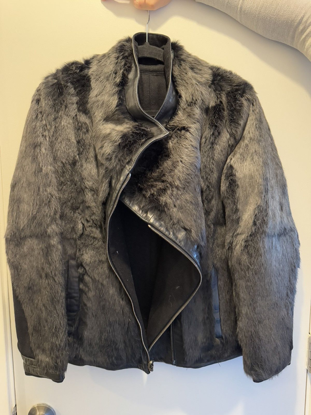 Helmut Lang Wool and Rabbit fur jacket Size S / US 4 / IT 40 - 3 Thumbnail