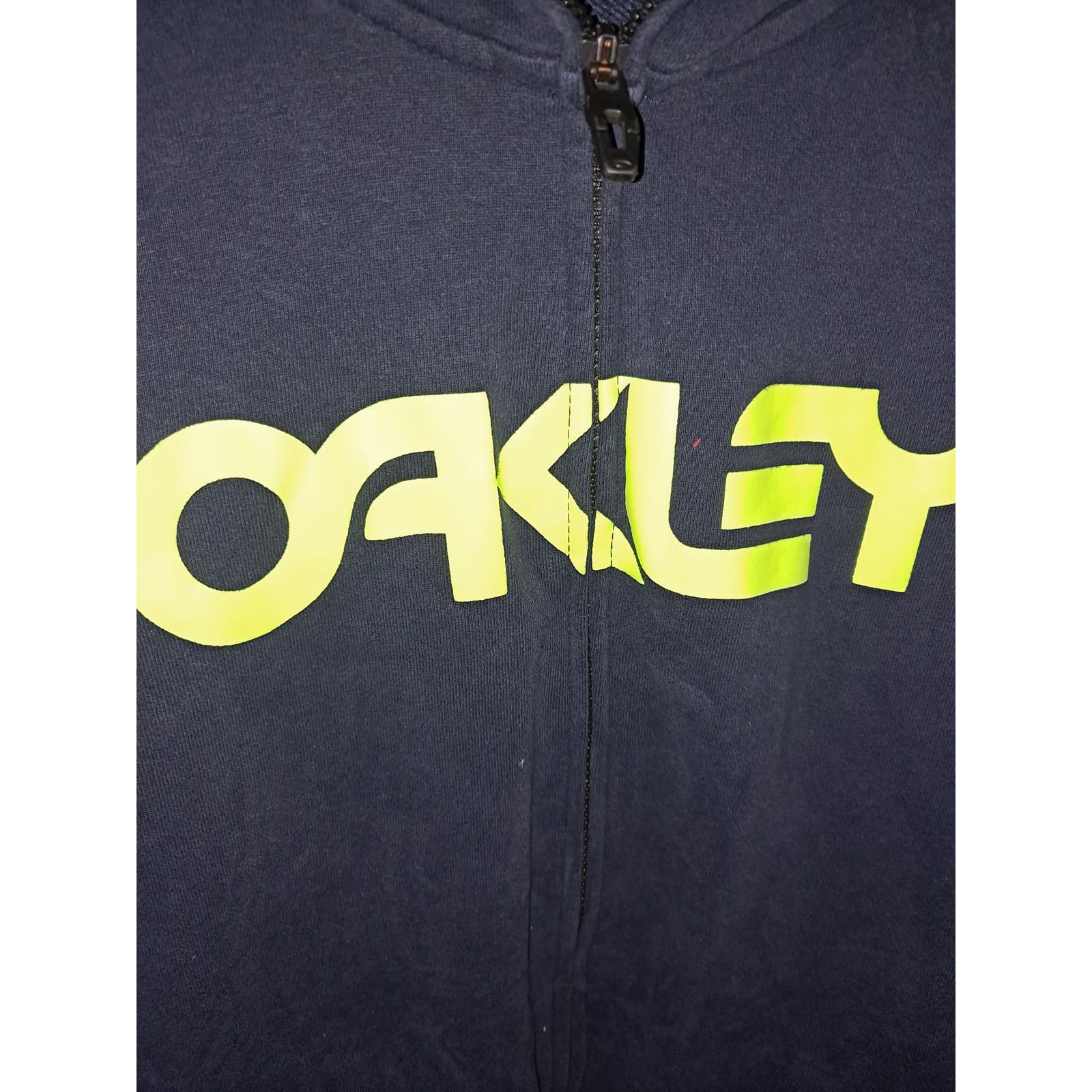 Oakley Oakley Full Zip Navy Hooded Sweatshirt with Logo on Front Si Size US L / EU 52-54 / 3 - 2 Thumbnail