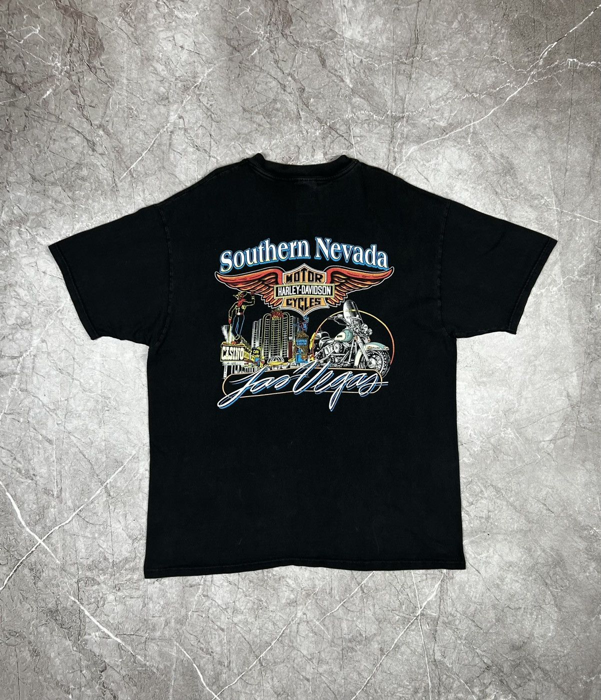 Harley Davidson VINTAGE 1998 Harley Davidson Eagle T-Shirt Size US XL / EU 56 / 4 - 3 Thumbnail