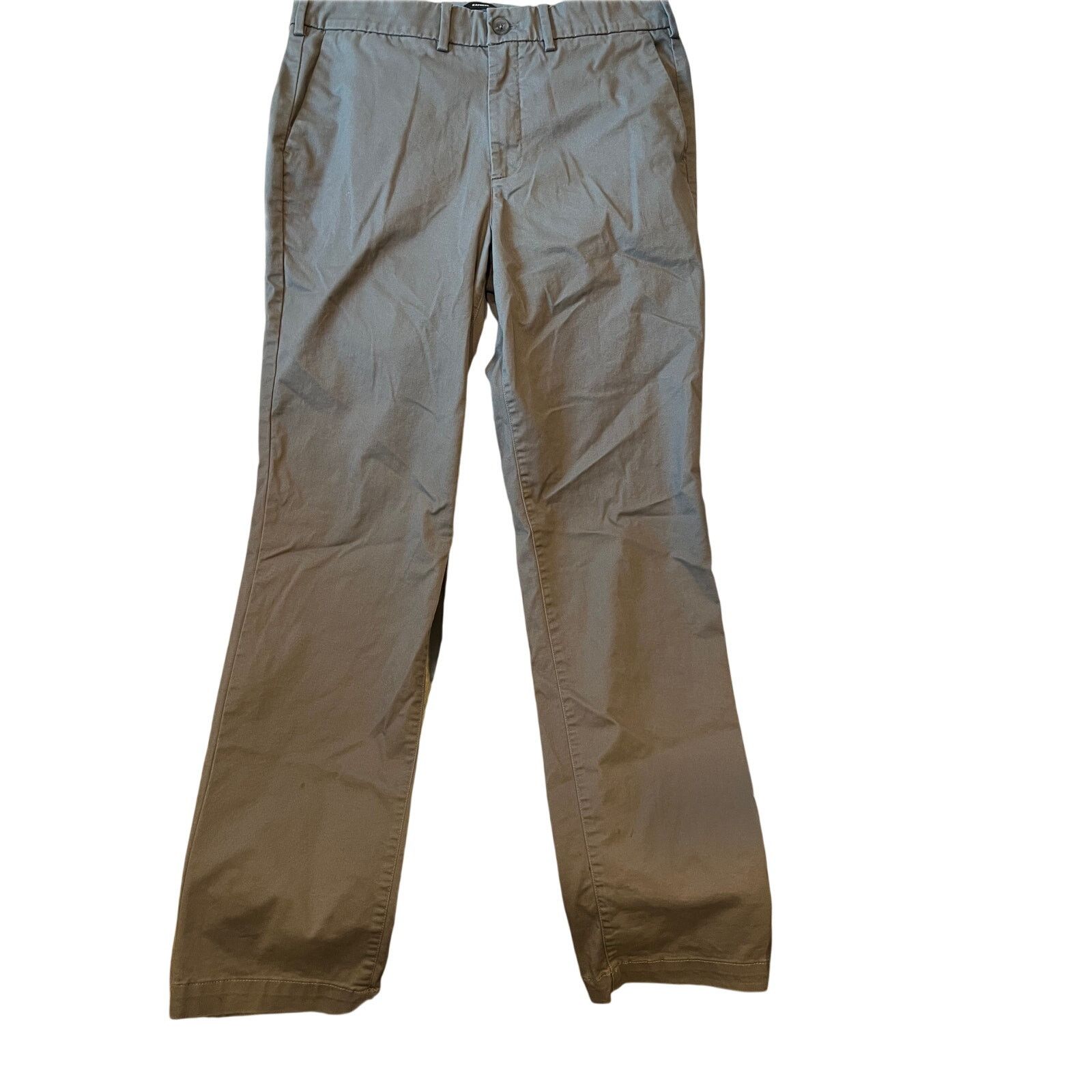 Express Express Straight Leg Gray Chinos Mens 34x34 Size US 34 / EU 50 - 1 Thumbnail