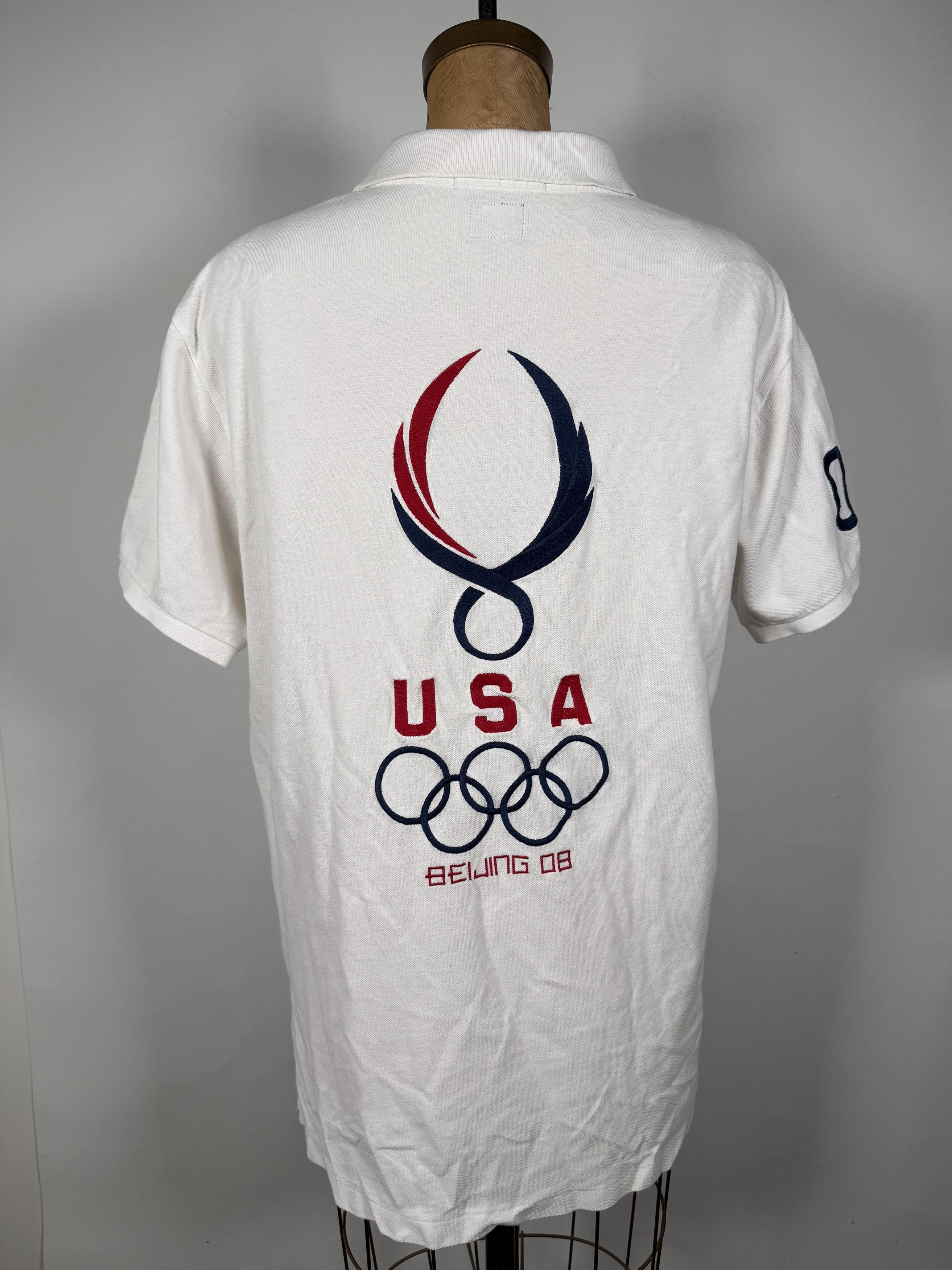 Polo Ralph Lauren Polo Ralph Lauren USA Bejing 2008 Olympics Polo Size US XL / EU 56 / 4 - 2 Thumbnail