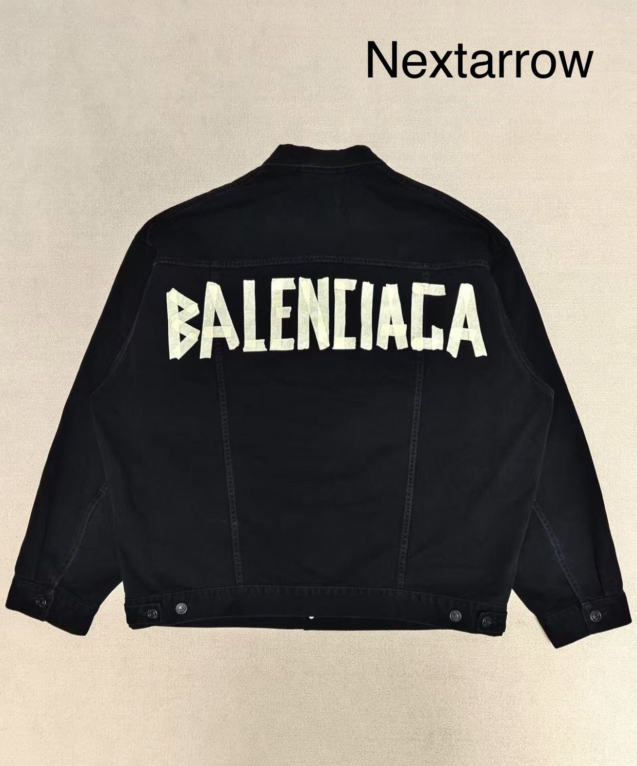 Balenciaga Balenciaga SS23 TAPE TYPE logo denim jacket 2412-Nextarrow Size US M / EU 48-50 / 2 - 1 Thumbnail