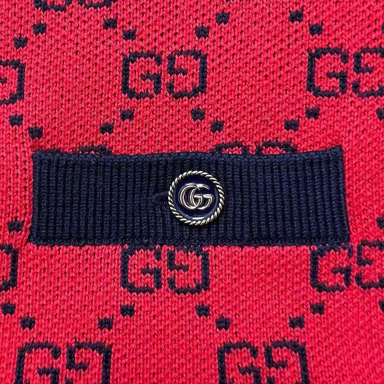 Gucci Gucci Double G jacquard red short-sleeved knitted dress Size S / US 4 / IT 40 - 4 Thumbnail