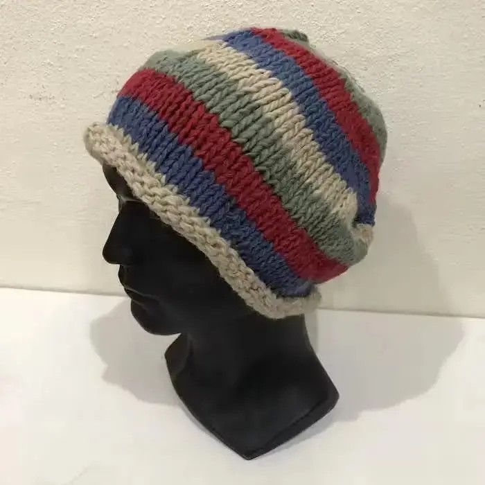 Japanese Brand Japanese Brand Multicolour Knit Beanie Hat Size ONE SIZE - 2 Thumbnail