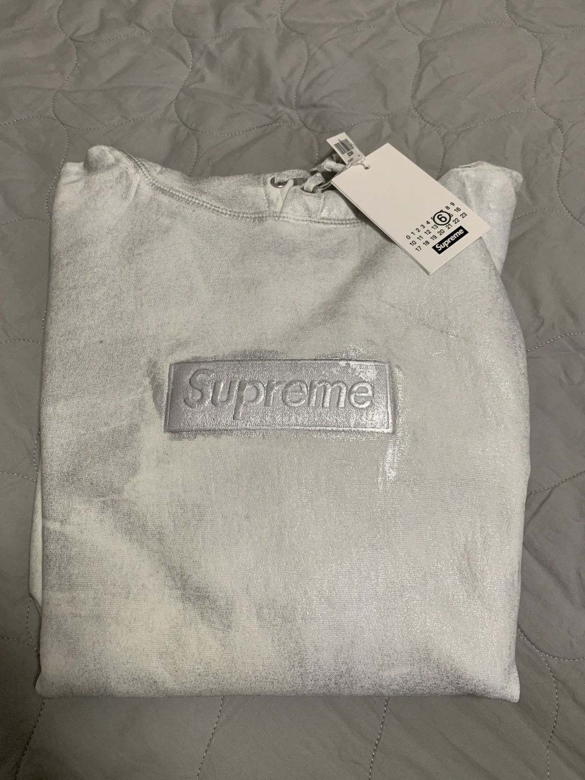Supreme MM6 Maison Margiela Foil Box Logo Hooded Sweatshirt