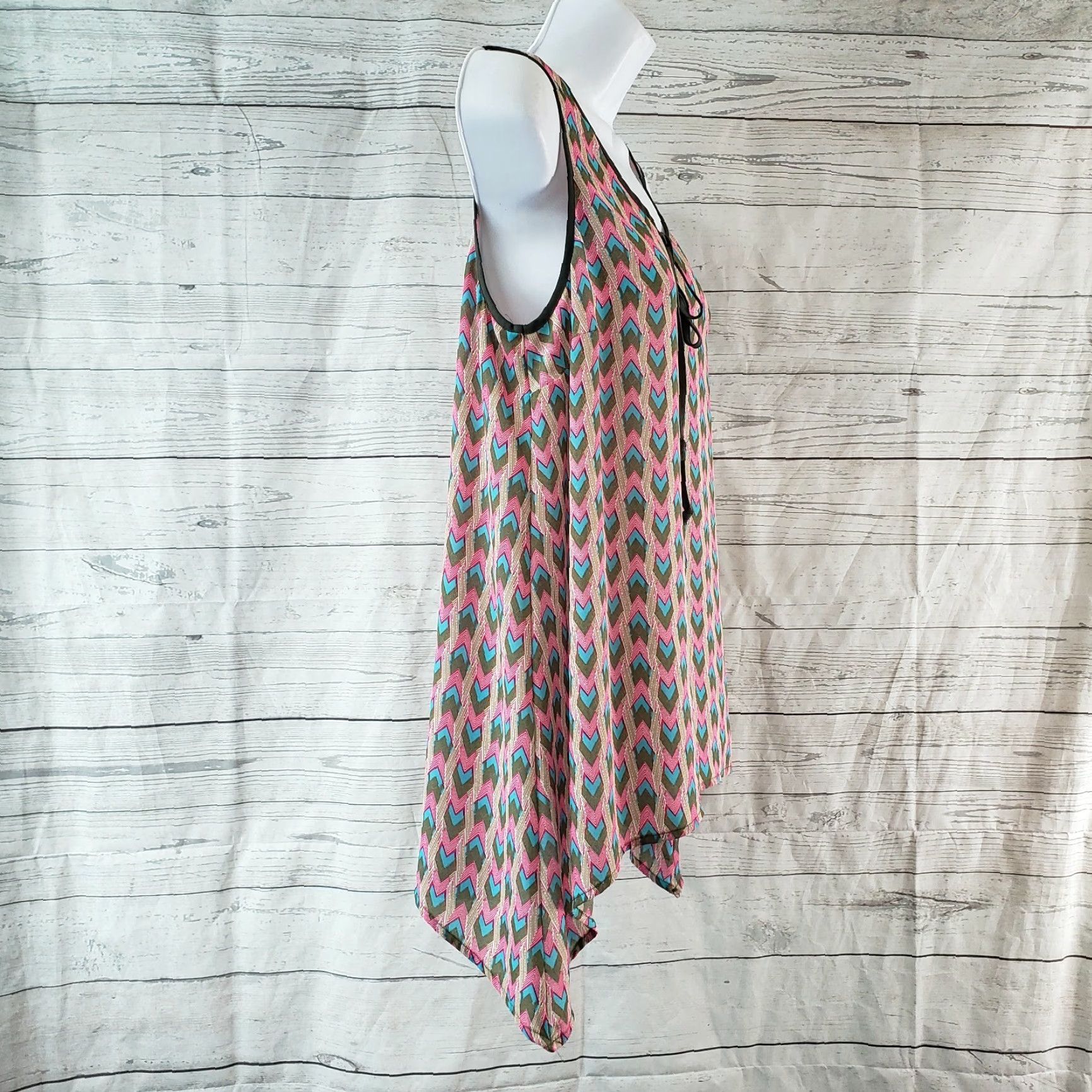 Pinko Daniel Rainn Womens Tank Top Pink Geometric Scoop Neck Size S Size S / US 4 / IT 40 - 3 Thumbnail