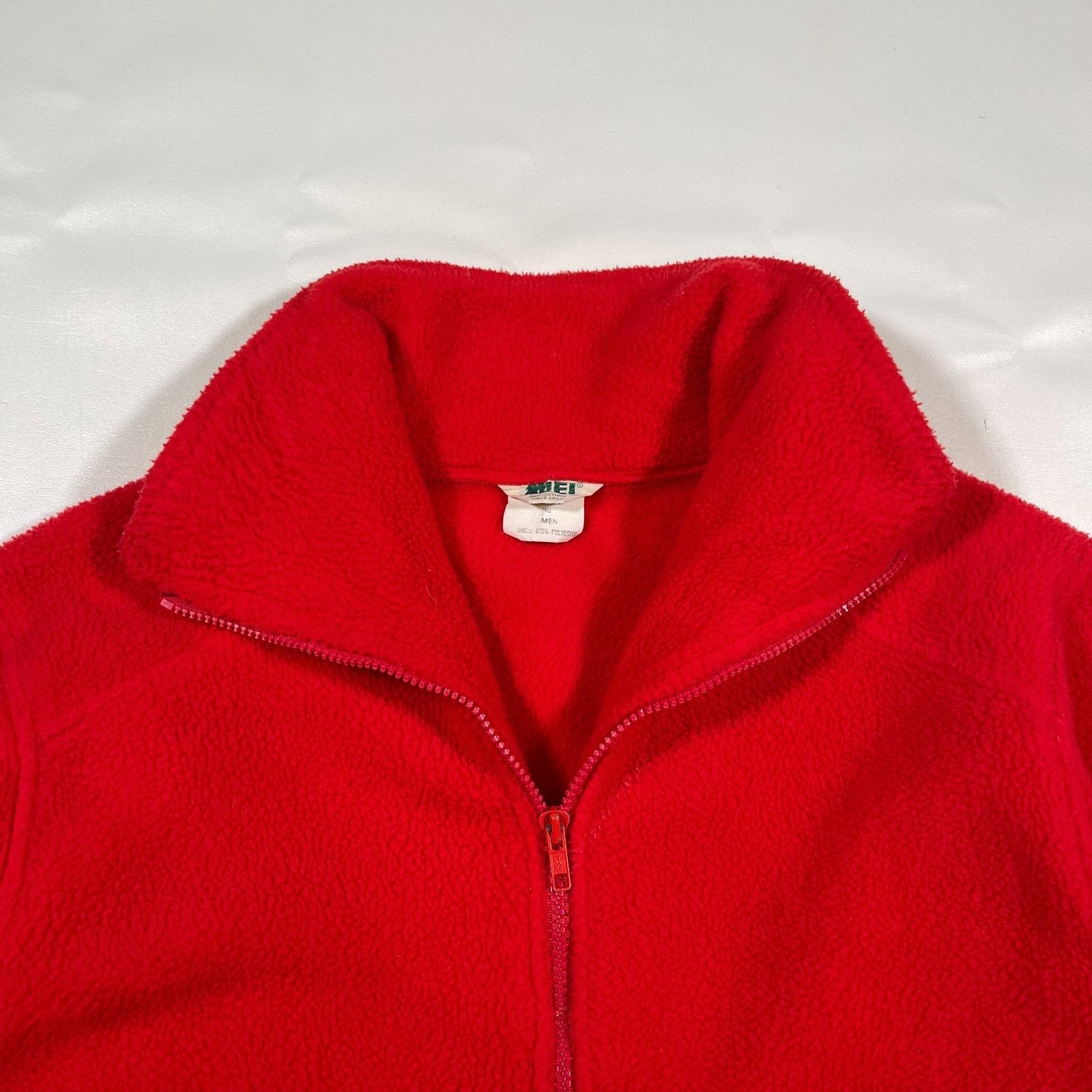 Rei × Vintage Vintage 90s REI Thick Fleece Red Full Zip Jacket Medium Tall Size US M / EU 48-50 / 2 - 2 Thumbnail