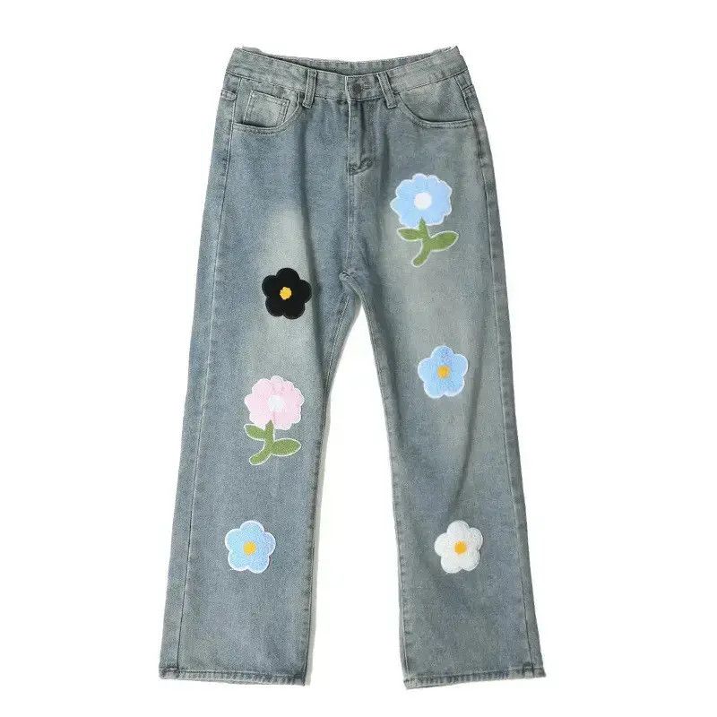 Japanese Brand Retro loose straight leg wide leg jeans Size US 32 / EU 48 - 5 Thumbnail