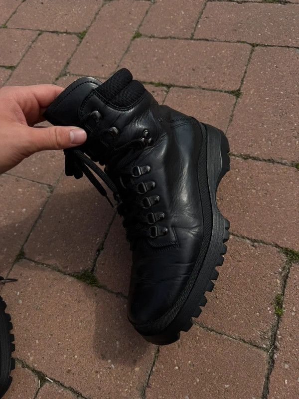 Prada Prada Sport FW1998 Skiskolaer Black Leather Hiking Boots Size US 7 / EU 40 - 5 Thumbnail