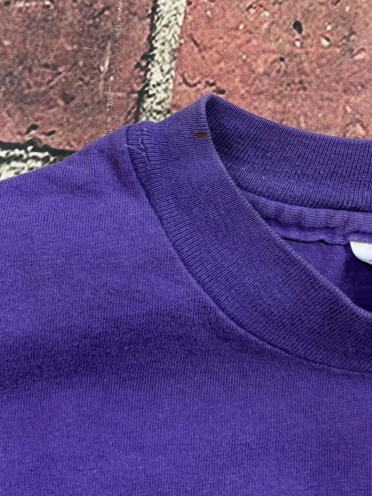 Hanes Vintage Hanes Beefy-T Blank T Shirt Purple Single Stitch 90s Size US XXL / EU 58 / 5 - 8 Thumbnail