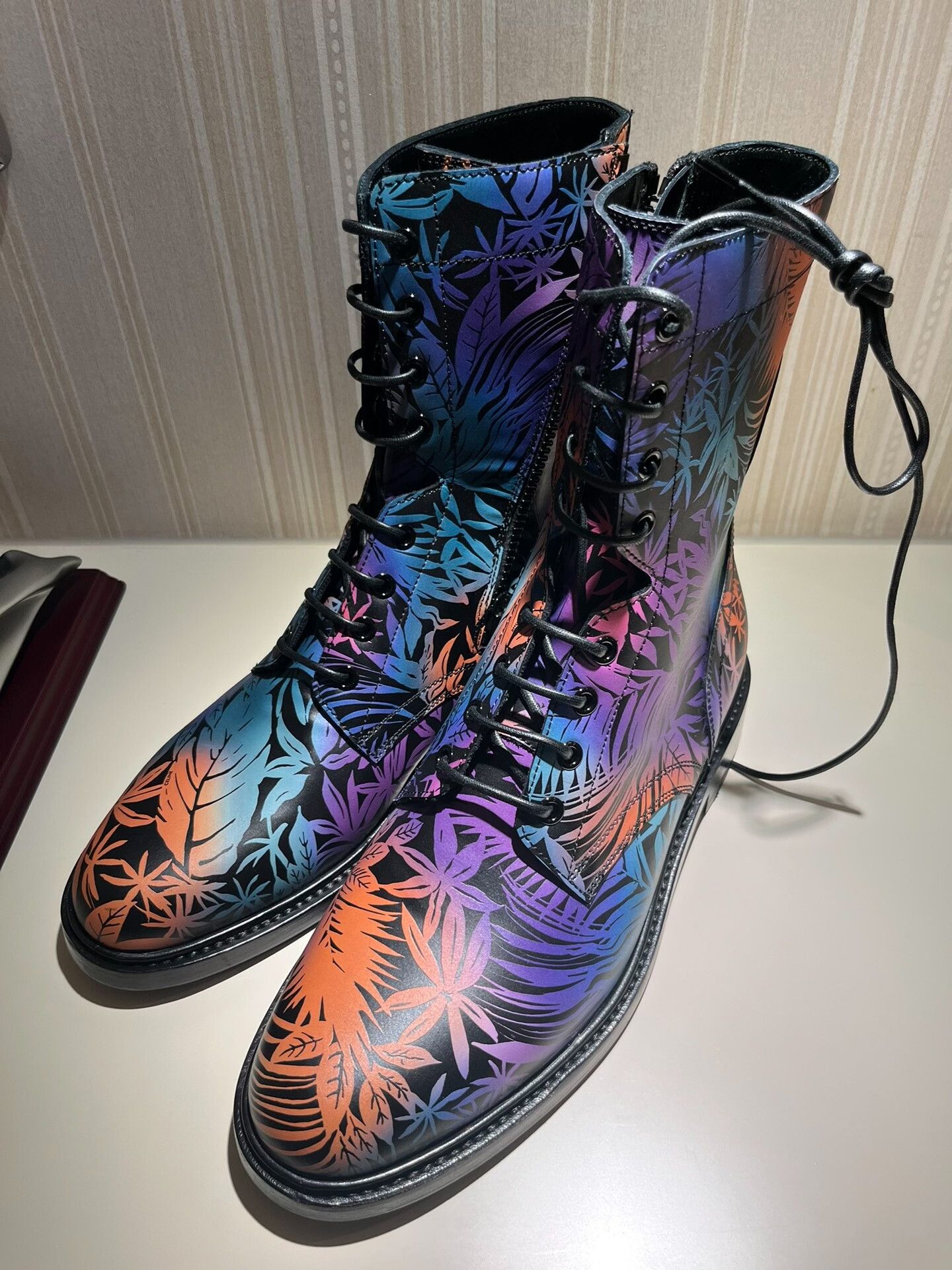 Celine Celine Tropical Plant Print Boots Size US 8 / EU 41 - 1 Thumbnail